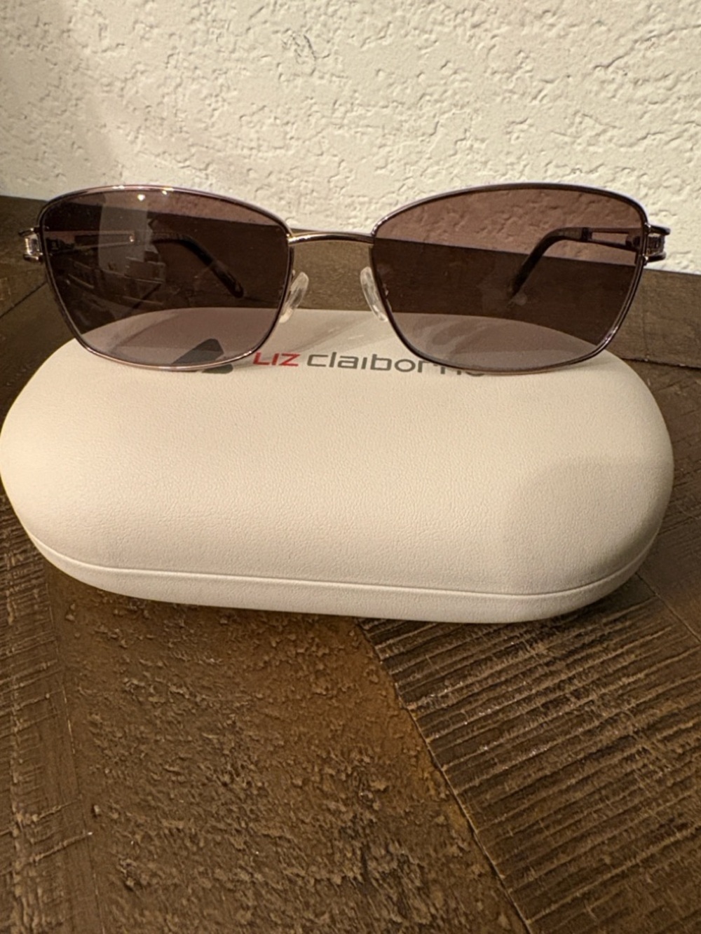 Liz Claiborne Tinted Lens Metal Frame Sunglasses